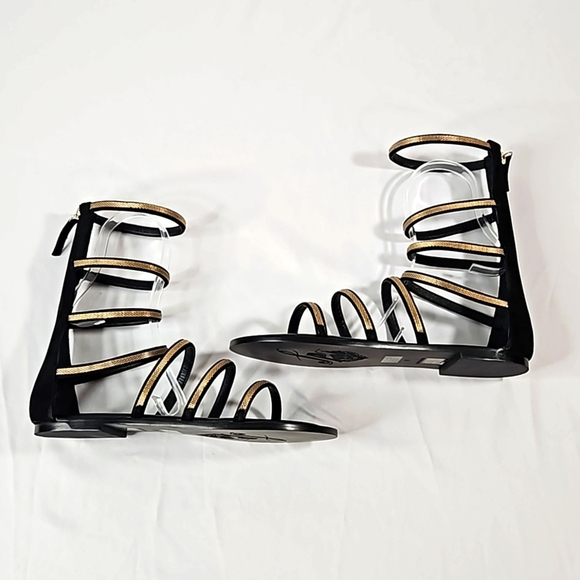 Free People Black & Gold Theia Gladiator Sandals Size 8 NWB - Picture 7 of 8